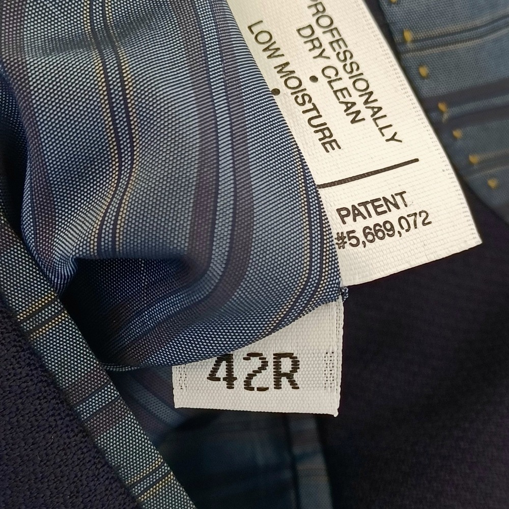 Hart Schaffner Marx Gold Trumpeter Navy Blue Blazer 42R Made in USA Sport Coat - Picture 8 of 15